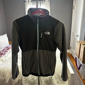 The North Face Gray and Mint Fleece Jacket